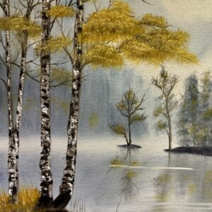 Birch Trees on the Lake