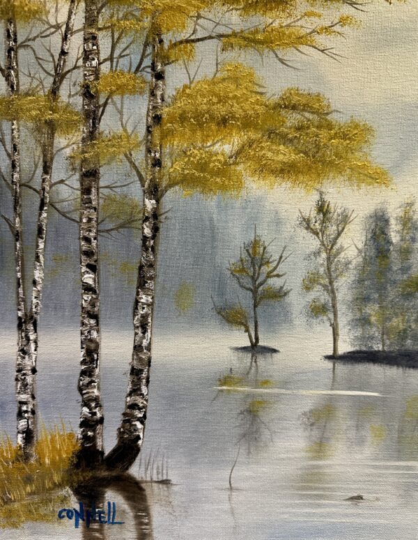 Birch Trees on the Lake